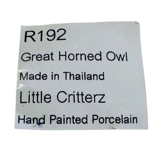 Northern Rose Miniature Porcelain Animal Figure Great Horned Owl R192 - Picture 7 of 7